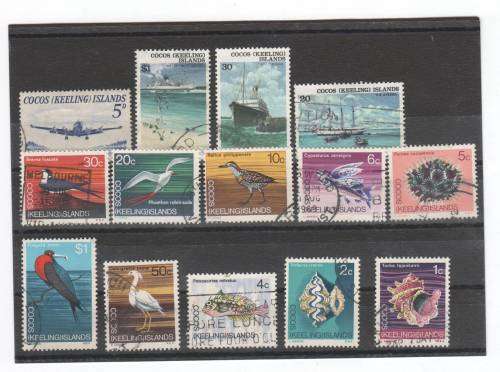 Cocos/Keeling Islands lot of 14 stamps