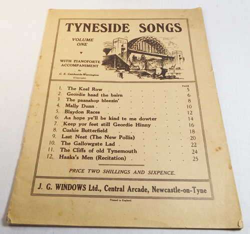 Vintage Tyneside Songs volume 1 sheet music booklet