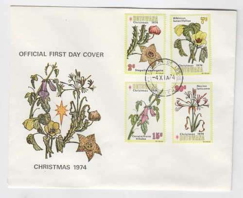 1974 Botswana Christmas first day cover