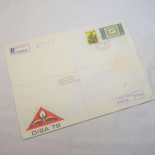 Pigeon post Disa 79 cover with pigeon gram