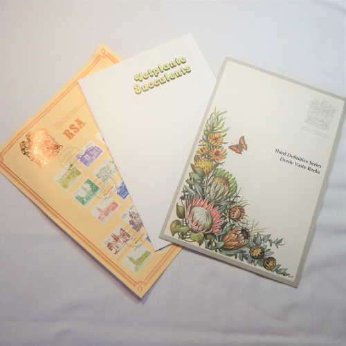 South Africa 3rd, 4th, and 5th definite series on first day cards