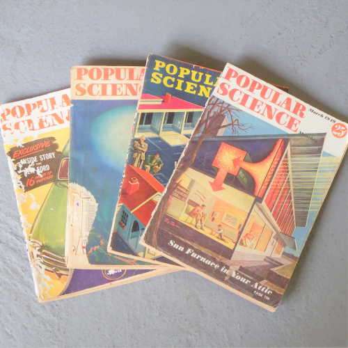 Lot of 4 popular science magazines from 1940`s