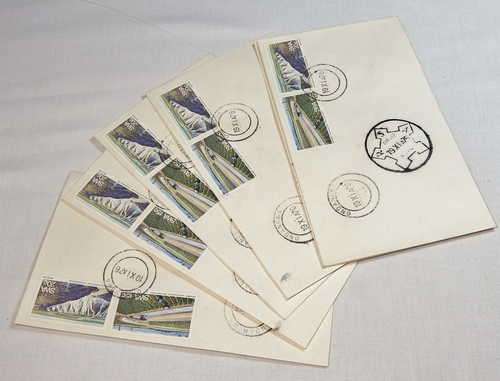 Lot of 6 covers with South West Africa stamps cancelled in Ondangwa on 19/11/1976