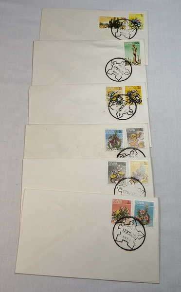 Lot of 6 postal covers with South West Africa succulents stamps