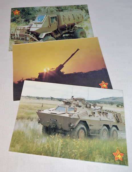 Lot of 3 SADF postcards sent through Field post office 20 to Voortrekkerhoogte