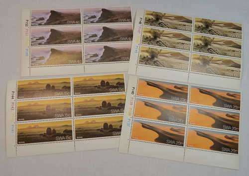 South West Africa SACC 306 - 309 Namib Desert control blocks of 6