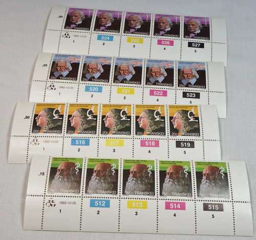 Heroes of medicine SACC 108 - SACC 111 control strips of 5