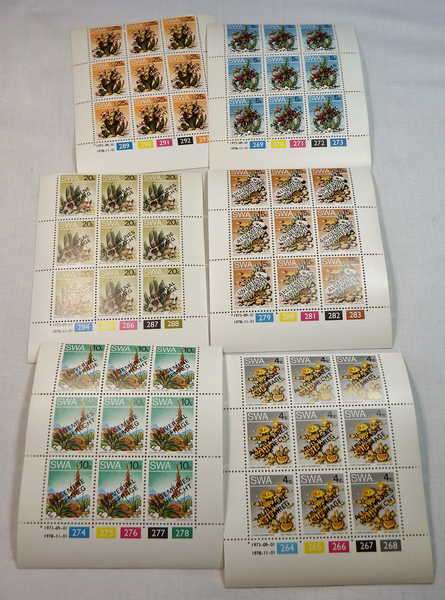 South West Africa 1978 Universal Suffrage control blocks of 9 - Full sheet