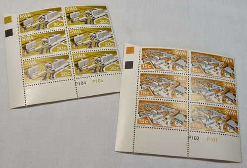 South West Africa SACC 302 and 303 control blocks of 6