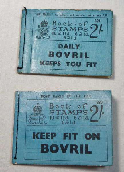 Two Great Britain stamp booklets - No 350 and 380 with 3 and 15 stamps inside respectively