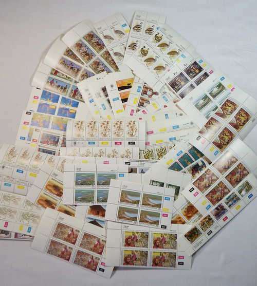 Lot of 109 mint control blocks and strips - All different