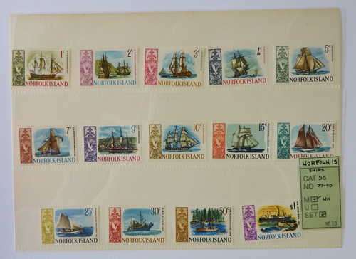 Norfolk Island Ships - SG 77-90 - Mint not hinged