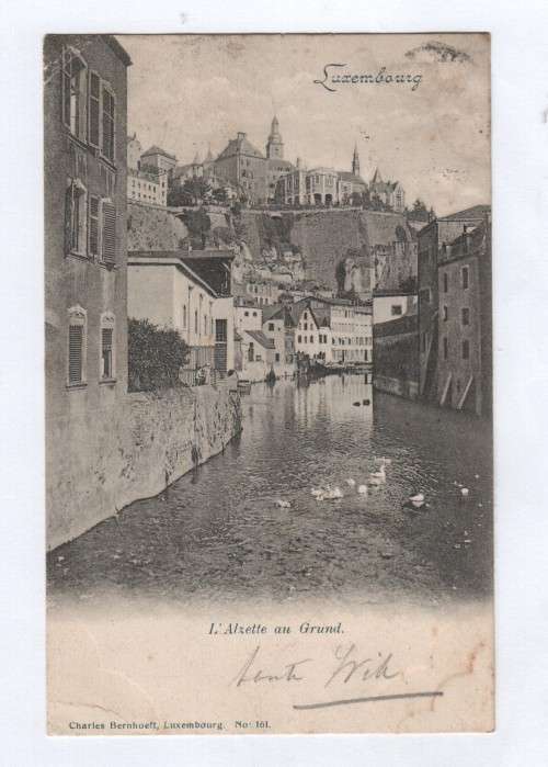 1903 Luxenbourg to Johannesburg , Transvaal postcard with 5cent Luxenbourg stamp
