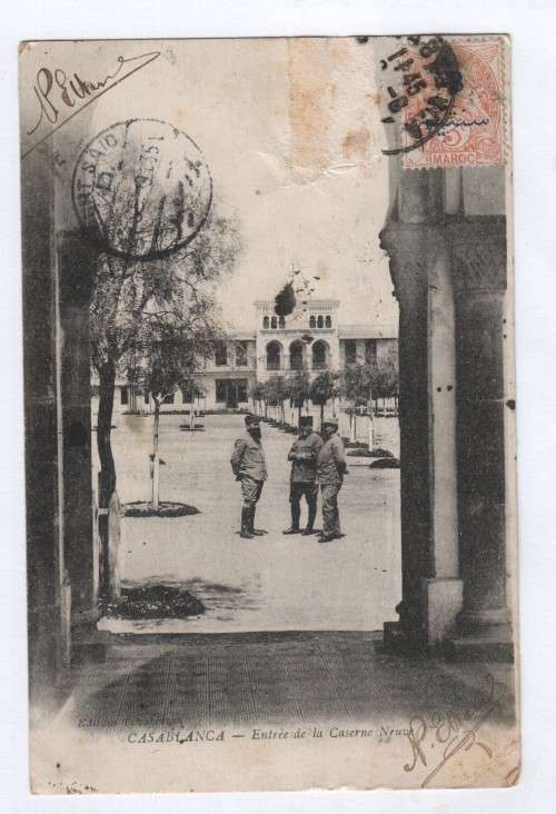 1919 postcard Casablanca, Morocco to Port Elizabeth, South Africa via Port SAID, Egypt