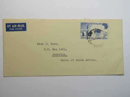 Australian Antarctic Territory Airmail cover to Pretoria, South Africa