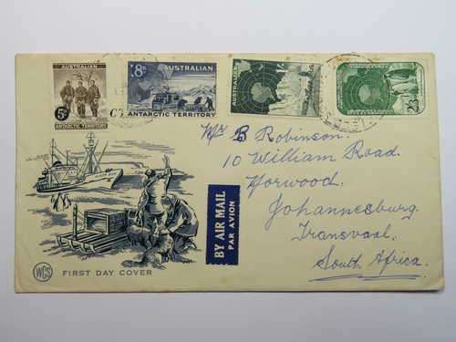 Australia Antarctic first day Air Mail cover with 4 Australian Antarctic Territory stamps