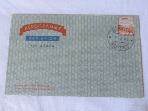 Italian prepaid envelope  with printed stamp cancelled in Rome 6-10-1960