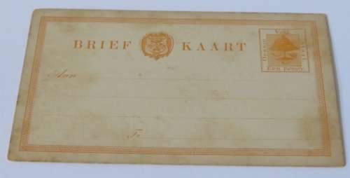 1890 Oranje Vrij Staat brief kaart - Pre printed with Blaine and Co, Port Elizabeth details