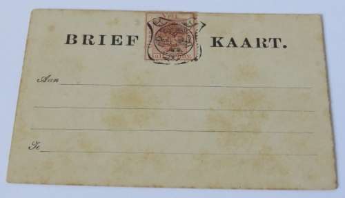 Unused Oranje Vrij Staat brief kaart with 1/2 penny stamp - Some foxing