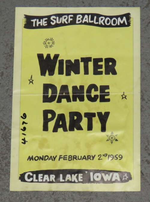 Hortors Print mini poster (Flyer) 1959 dance party - With Ritchie Valens, Buddy Holly ect