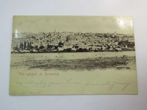 Swedish posted postcard 1903 with view over Jerusalem
