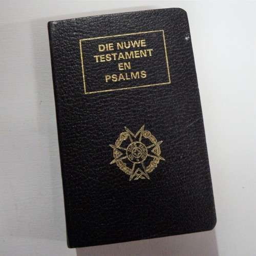 SADF Funds for Chaplain services pocket Bible of Captain S. Du Toit