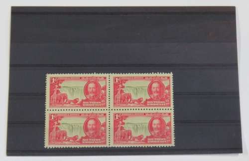 Southern Rhodesia Block of 4 mint stamps - 1935 Silver Jubilee - King George V