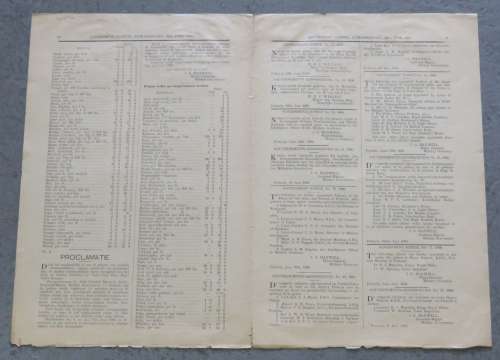 Extraordinary, Government Gazette, 22nd June, 1900 - 38 x 50,5 cm