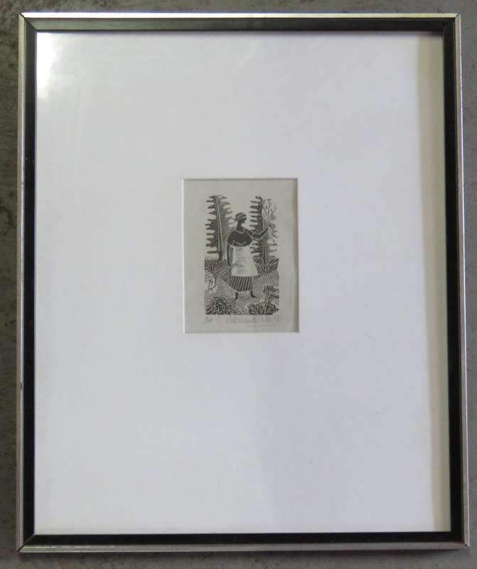 Eleanor Esmonde - White Artist proof etching - Sizes in description below