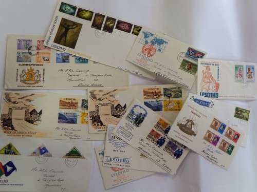Lot of 12 Lesotho First Day Covers - 1966-1970