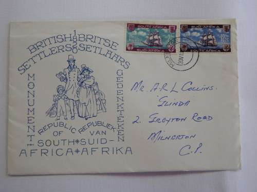 South Africa 1962 Landing of 1820 Settlers - First day cover  - Milnerton cancel