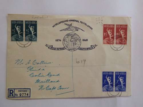 Universal Postal Union FDC - 1949 - SACC 127-129