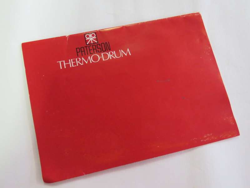 Vintage Paterson Thermo-drum booklet