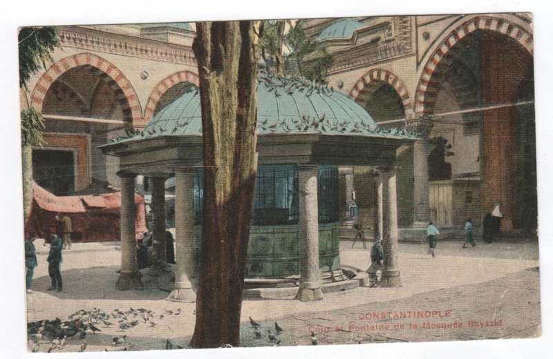 Postcard sent from Constantinople, France to Canne, France with British One Penny stamp