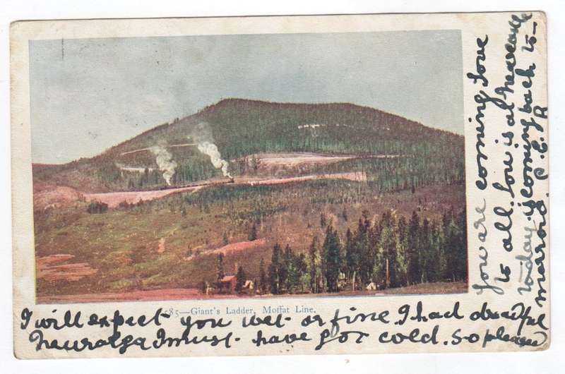 Postcard send from Washington Station, UK with British half Penny stamp