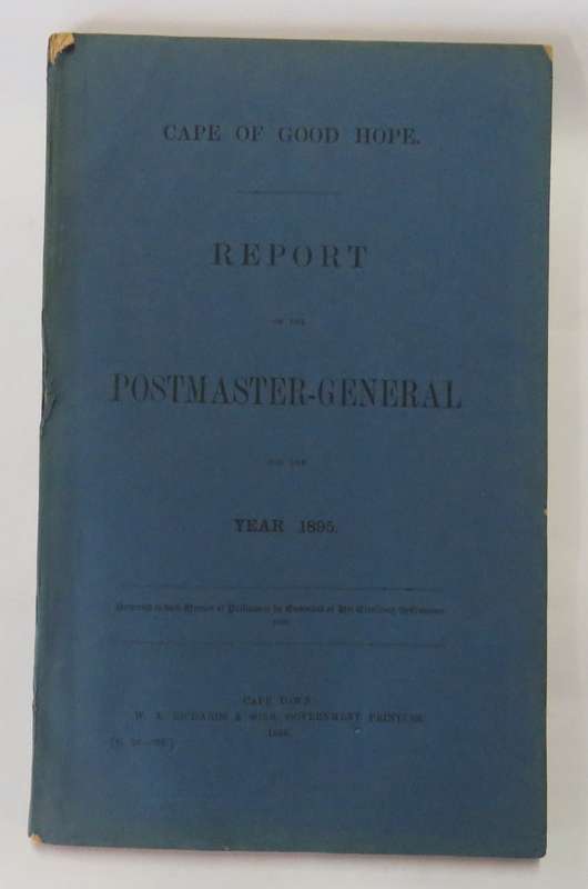 Cape of Good Hope report of the postmaster - General for the year 1895 - Original document