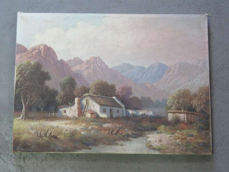Victor Visser oil painting - Not framed - Size: 64cm x 46cm