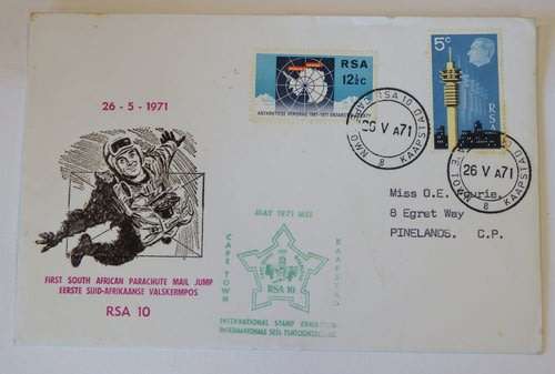 First South African parachute mail jump - 26-5-1971 - Commemorative cover