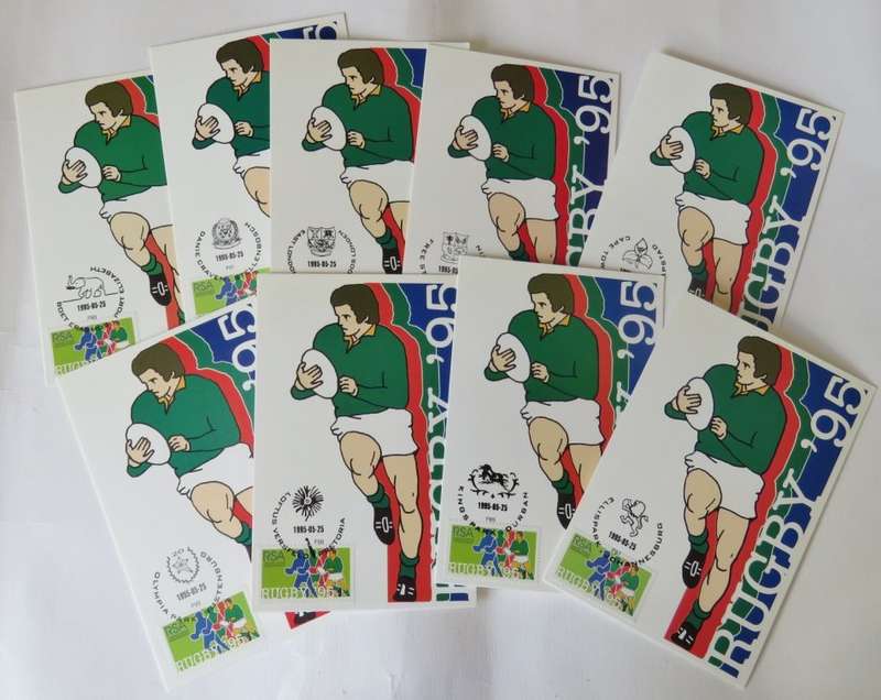 1995 Rugby world cup - Set of 9 venue postcards