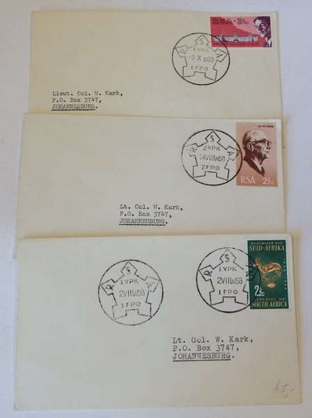 3 x 1968 and 1969 covers addressed to Lieut.Col W Kark - RCAMC