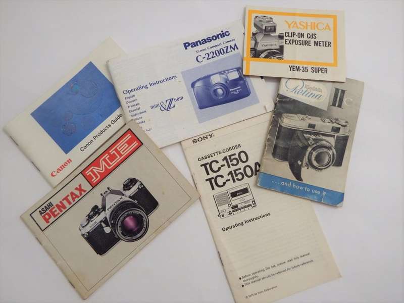 Lot of 6 vintage camera booklets