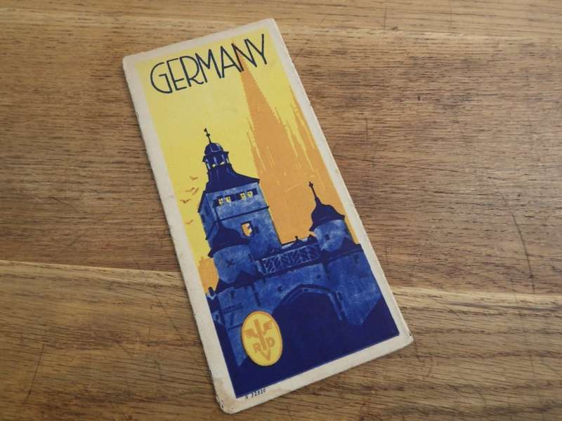 Vintage Germany tourist map brochure