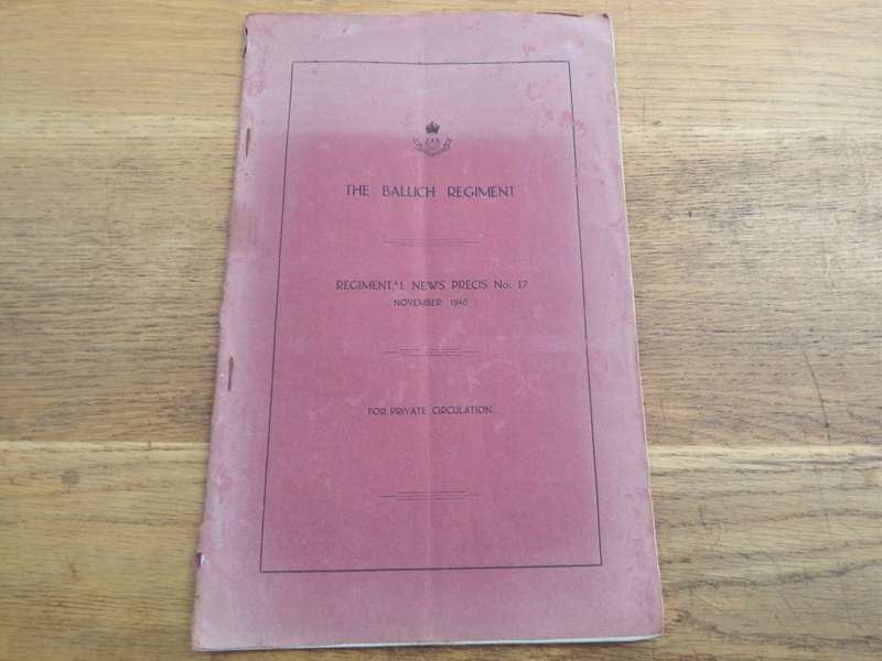 The Balluch regiment - Regimental News Precis No. 17 - November 1946
