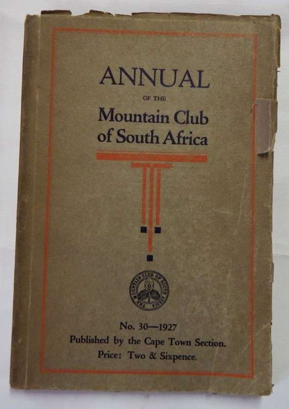 Annual of the mountain club of South Africa - 1927