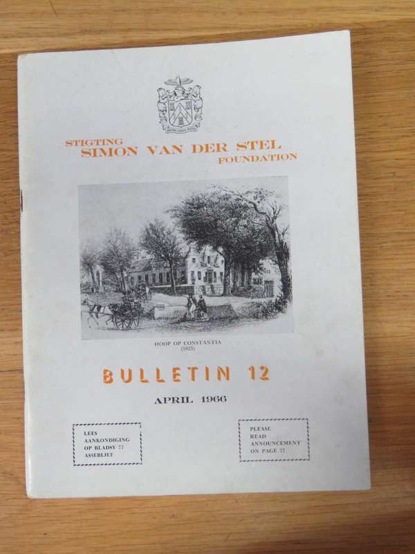 Simon van der Stel foundation Bulletin 21 booklet