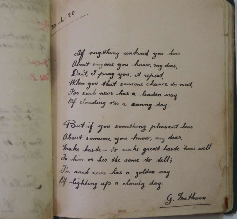 Remembrance book made during WW1 and later - Some beautiful artwork