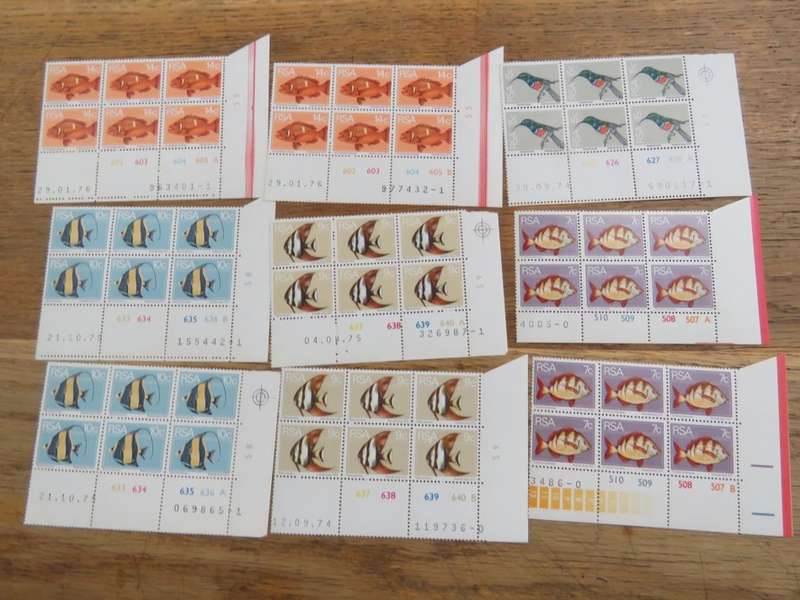 SACC 365, 366, 367, 368 and 369 - Control blocks - Lot of 9 different ones