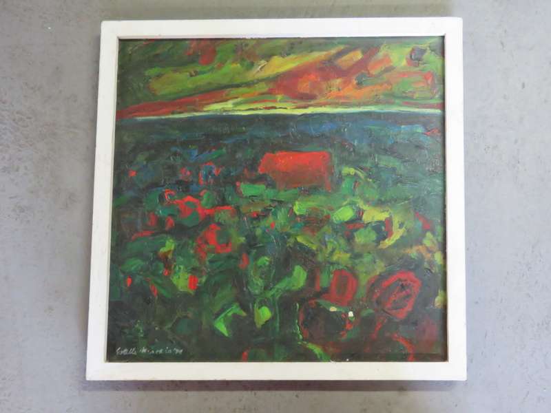 Estelle Marais landscape painting - Size with frame: 49cm x 49cm - Art size: 45cm x 45cm