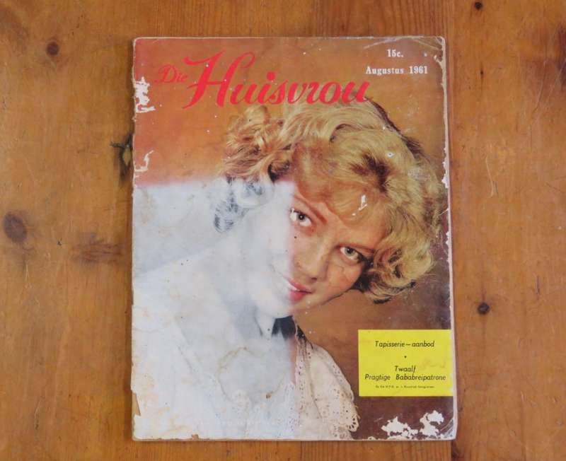 Die Huisvrou - Augustus 1961 magazine - Well used