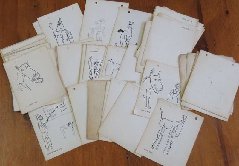 Vintage Horses booklet with drawings of different horse related words